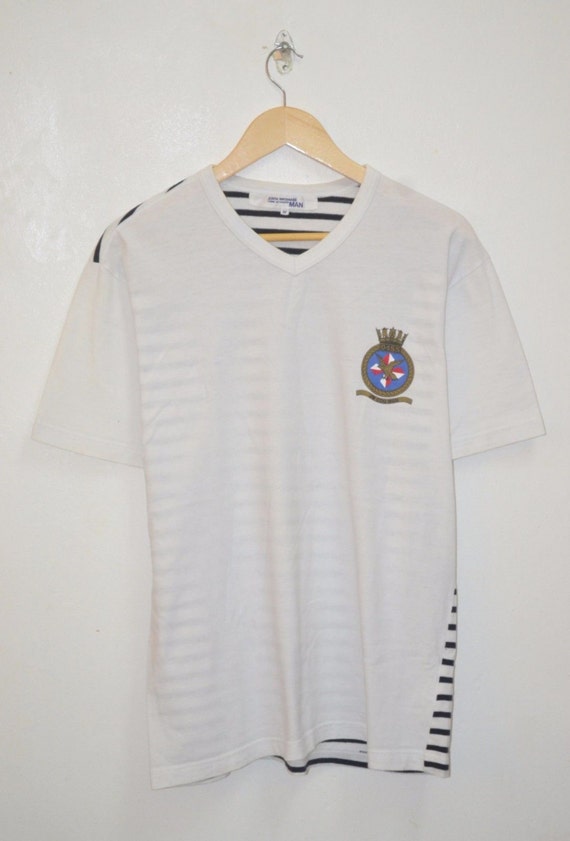 cdg t shirt striped