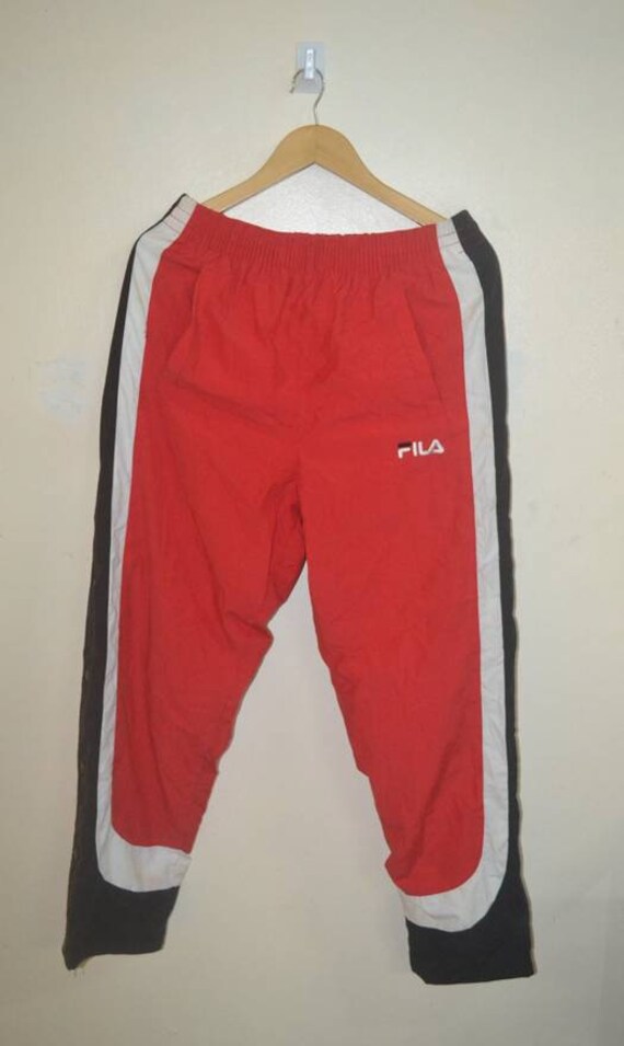 red fila sweatpants
