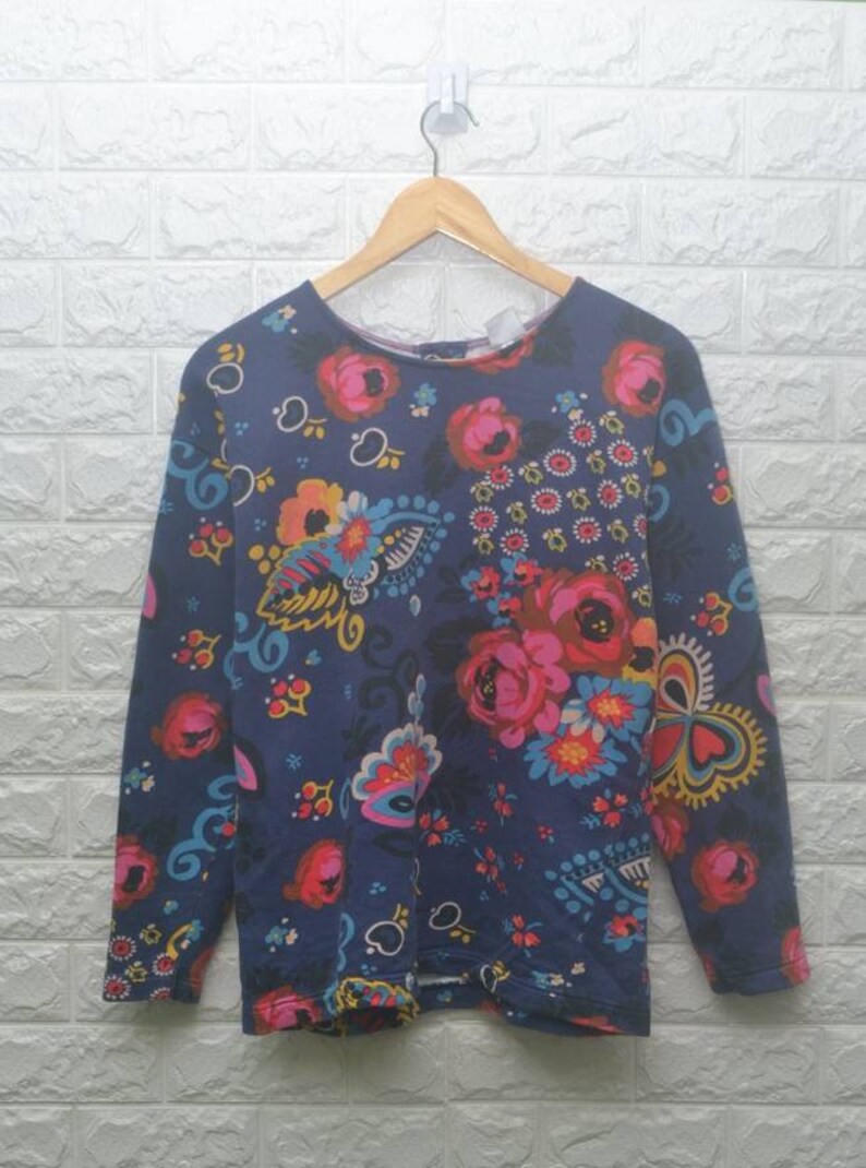 Vintage United Colors of benetton floral shirt US S EU 44-46 1