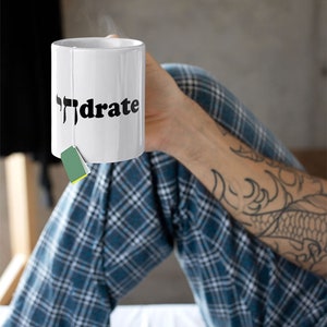 Chai-drate Ceramic Coffee Mug Nice Jewish Hanukkah Gifts