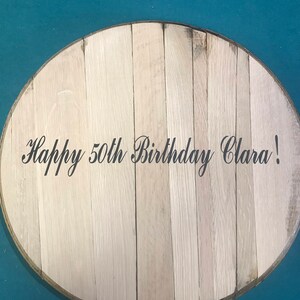 Bourbon Barrel head Birthday signing  , guestbook, wedding,  guest book
