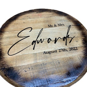 Wedding Guest Book Bourbon Barrel head, personalized, monogram, guestbook, wedding,  guest book. #wedding gift #wedding decor #wedding