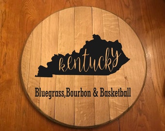 Kentucky Bourbon Barrel head, personalized, monogram, guestbook, wedding,  guest book