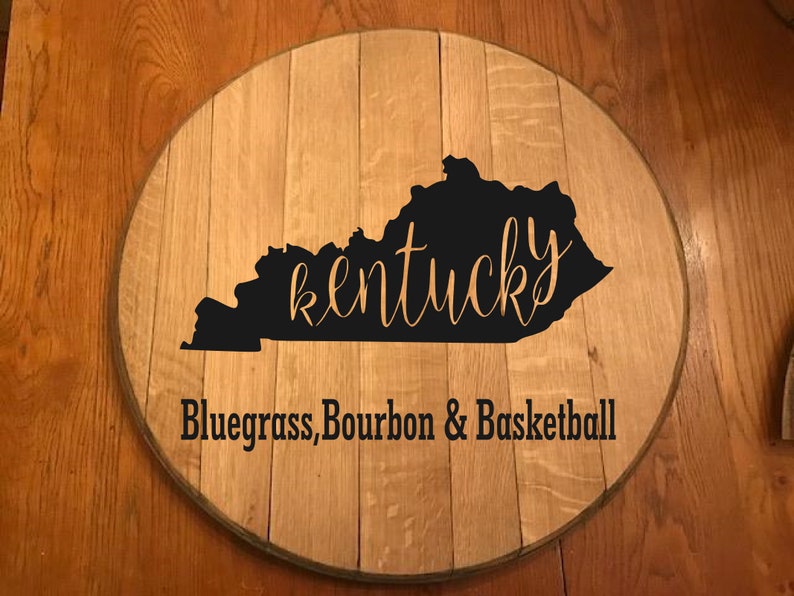 Kentucky Bourbon Barrel head, personalized, monogram, guestbook, wedding, guest book image 1