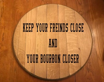 Bourbon Barrel head, personalized, monogram, guestbook, wedding,  guest book