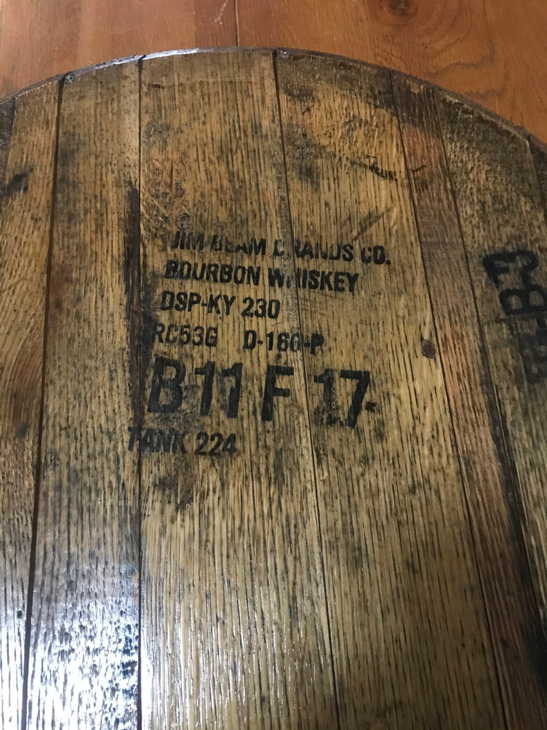 Jim Beam Bourbon Barrel Head Serving Tray or Centerpiece Etsy