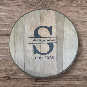 Bourbon Barrel head wedding guest book , guestbook, wedding,  guest book