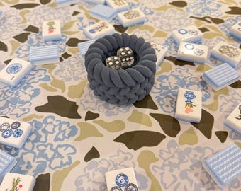 Mahjong Dice Holder: Chunky Knit
