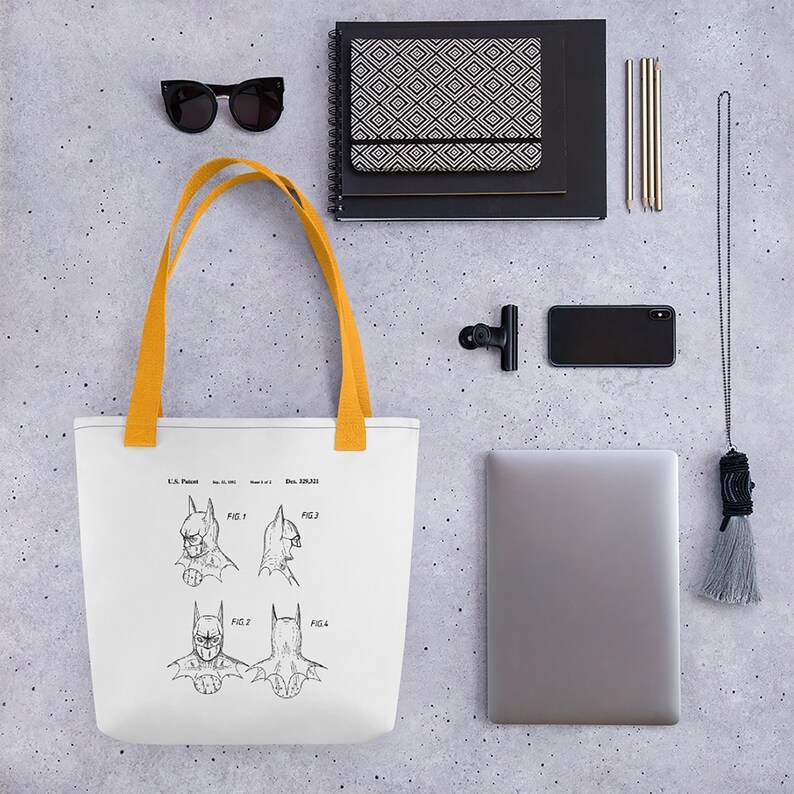 Batman Mask Cosplay Canvas Tote Bag Superhero Gift Patent