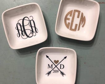 Customizable Ceramic 4oz Jewelry Dish