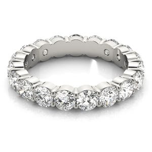 14K Gold Round Brilliant-Cut Diamond Full Eternity Band (0.50–4.25 CTW, Lab-Grown Diamonds)
