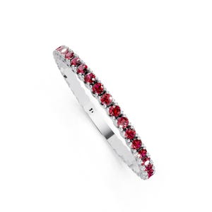14K Gold Flexible Bangle Bracelet with Lab-Created AAA Rubies – Fullway Design for Vibrant Pink Brilliance (1.00–6.00 CTW)