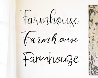 Farmhouse Script svg, cut file, Farmhouse Quote SVG design, Rustic farmhouse sign designs, Cricut Silhouette, Rustic home decor, wall art
