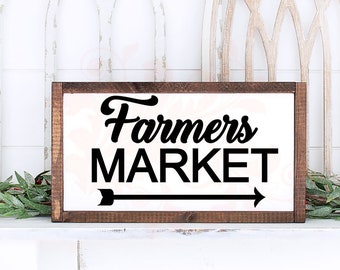 Boerenmarkt SVG gesneden bestand, boerderij keuken SVG, Etsy gelaagde lade SVG, miniatuur teken decor, digitaal ontwerp, instant download, rustieke DXF