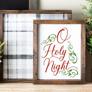 O Holy Night svg, Christmas sign svg, Digital File, Christmas cut file, Farmhouse svg, Christmas print , Cut Files, Holiday home Decor, Art