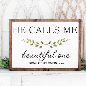 Bellissimo One SVG, Scrittura SVG Quote Cut File per Cricut, Song Solomon versetto della Bibbia SVG, Design del segno cristiano, Download digitale, PNG DXF