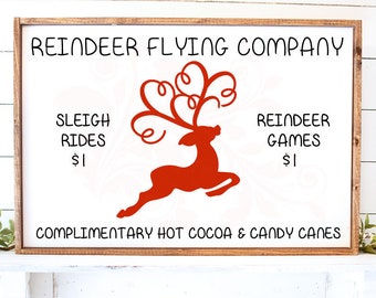 Rendieren Games Flying Company SVG gesneden bestand, kerst digitale download, gelaagde lade miniatuur teken gesneden bestand, warme chocolademelk snoepgoed PNG DXF
