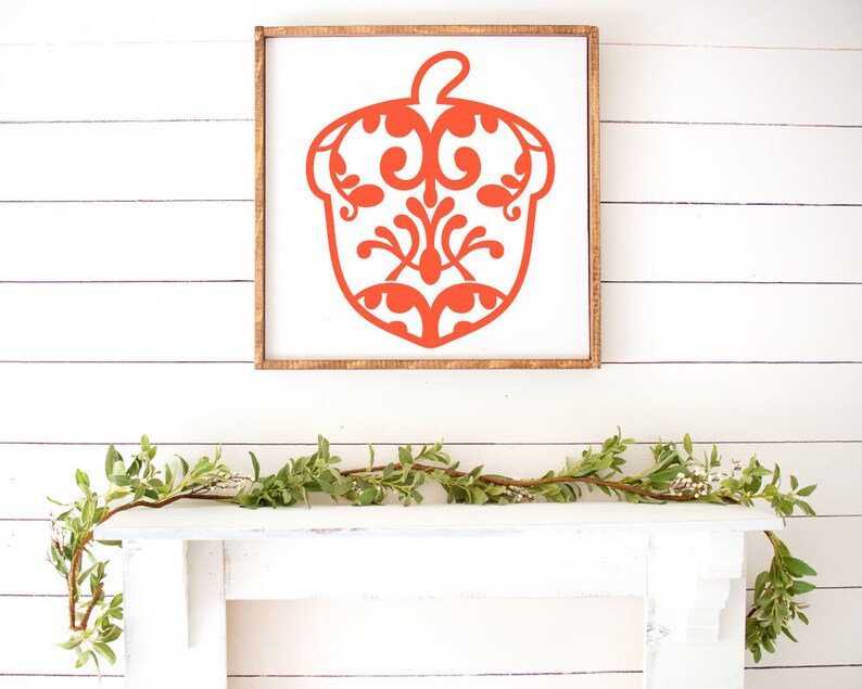 Acorn 2 Navy Holiday Seasonal Thanksgiving Kitchen Vinyl Wall Decal Home Decor