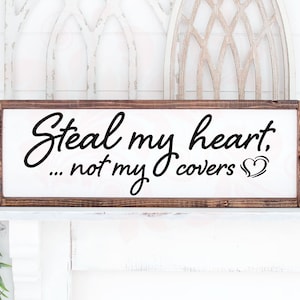 Archivo de corte SVG, Roba mi corazón, no mis portadas, Decoración de letreros de dormitorio principal, Letreros de granja, Cricut, Descarga digital, Regalo de novio, PNG