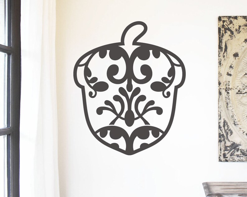 Acorn 2 Navy Holiday Seasonal Thanksgiving Kitchen Vinyl Wall Decal Home Decor