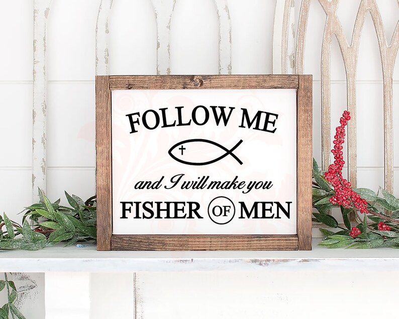 Download Christian SVG cut file Fisher of Men Scripture for signs ...