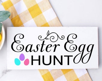 Easter Egg Hunt SVG, Easter Egg clipart, Happy Easter svg, lente plank sitter, cricut gesneden bestand, glowforge teken ontwerp, dxf png, digitale kunst