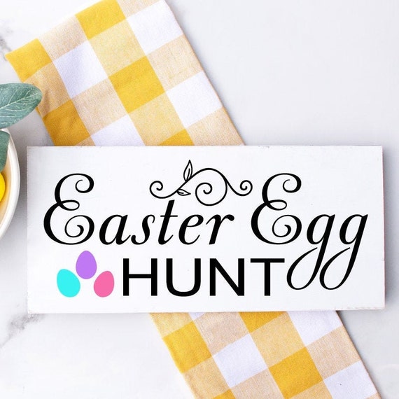 Easter Egg Hunt SVG, Easter Egg clipart, Happy Easter svg, spring shelf sitter, cricut cut file, glowforge sign design, dxf png, digital art