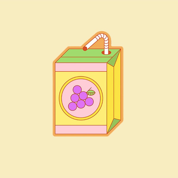 Juice Box Sticker | Cute Fruit | Phone Decal | Waterproof Matte Vinyl | Laptop Sticker | Phone Decal | MacBook Stickers