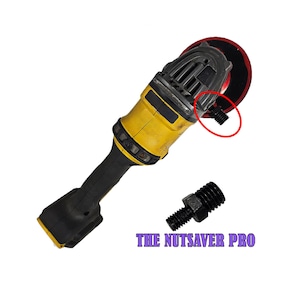 Nutsaver Pro 5/8"-11 Angle Grinder Flange Nut Holder, Universal Grinder Nut Holder, Steel Construction, 3/8"-16 to 5/8"-11 Thread Adapter