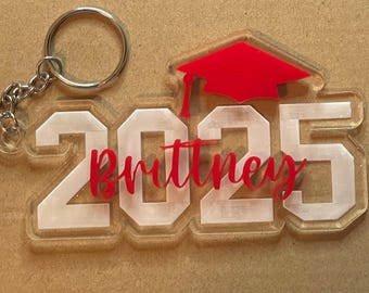 Senior Keychain Engraved and layered