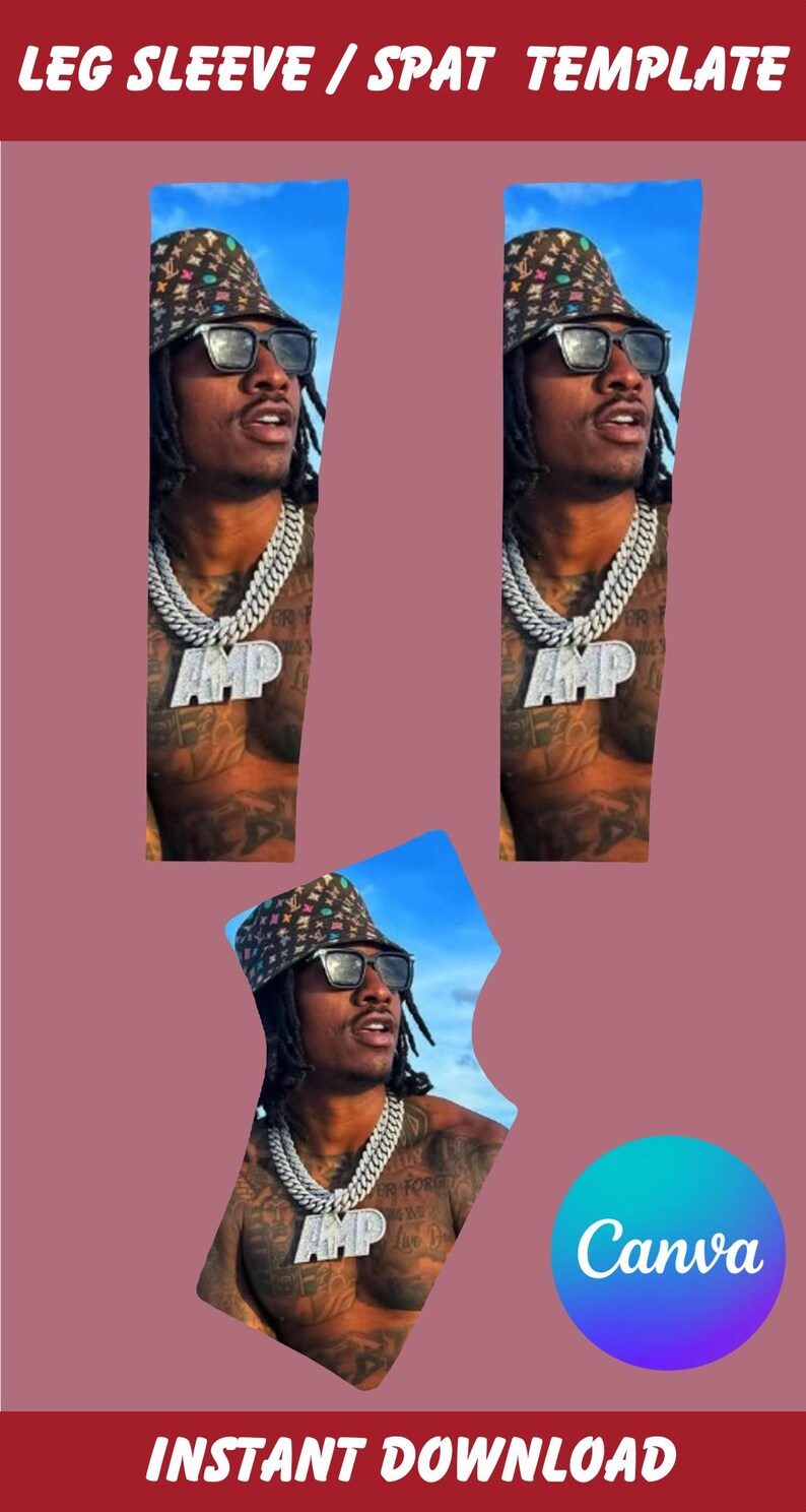 Sports Leg Sleeve, Custom Spats Canva Template - Etsy