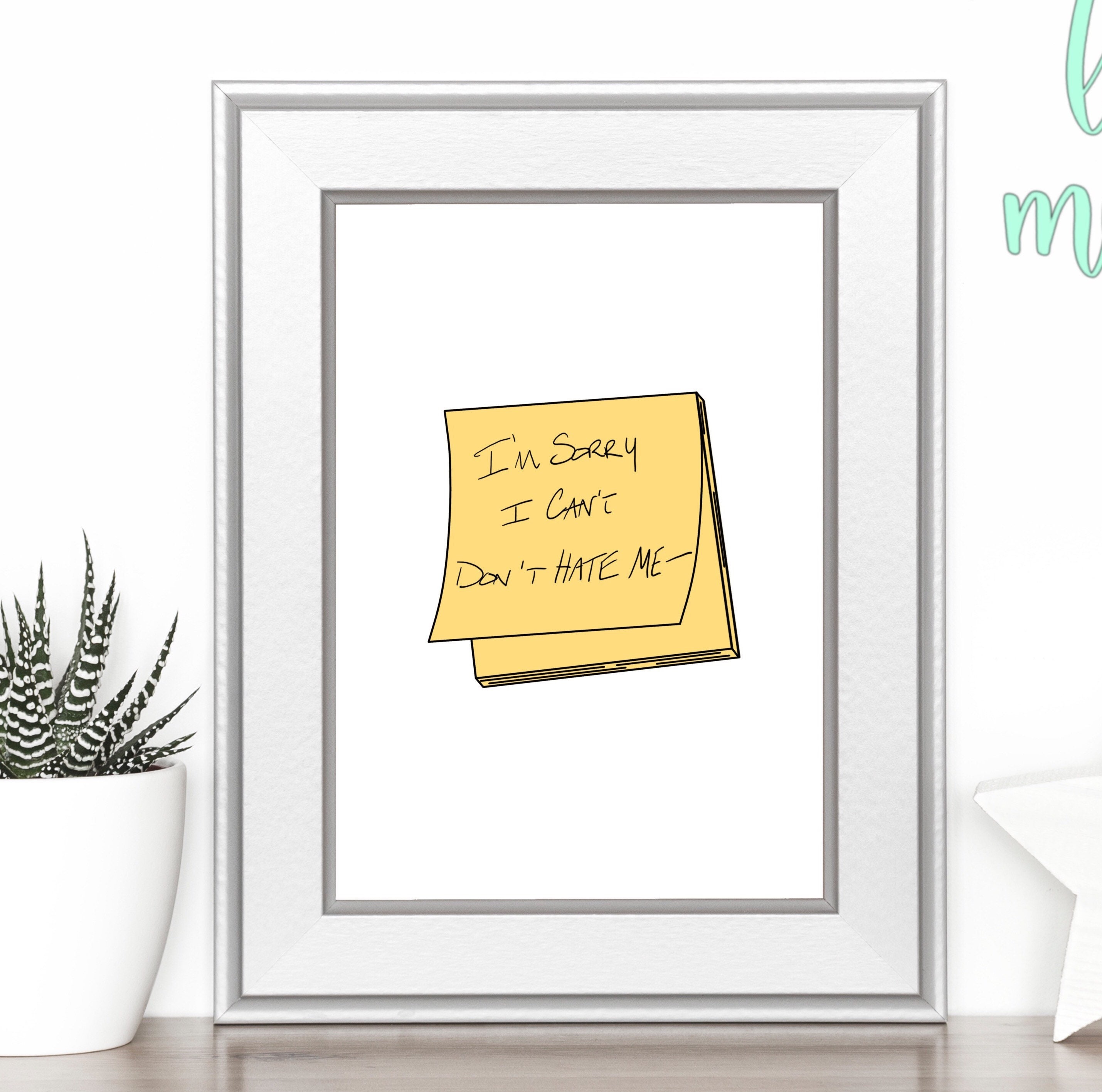 Break up Post it Note Sex and the City digital print | Etsy