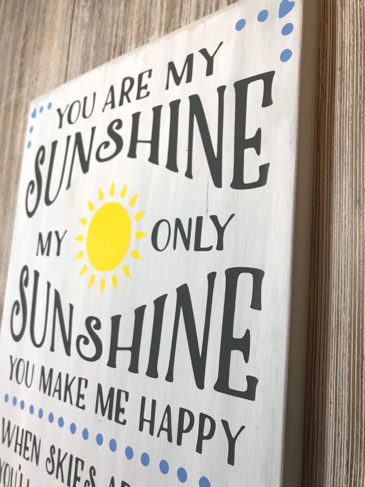 You Are My Sunshine Wooden Sign Wall Hanging Kids Decor Etsy