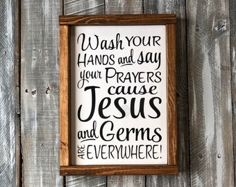 Jesus and Germs Sign - Etsy
