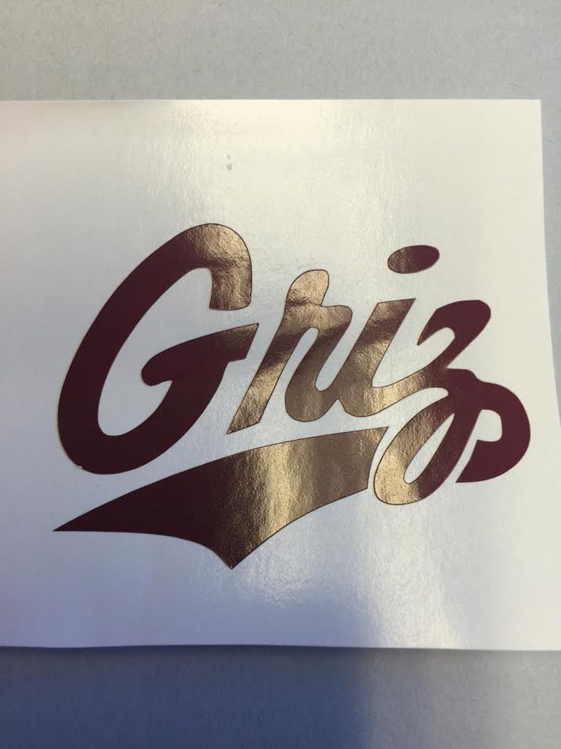 NCAA Montana Grizzlies Die-Cut Vinyl Decal - 5.75" X 7.75" Weather Resistant Team Sticker