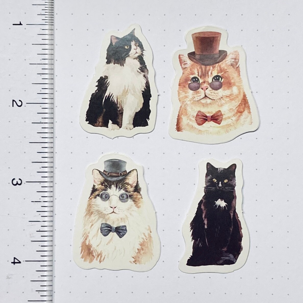 23 Cute Whimsical Cat Cats in Hats Planner Journal Stickers - Etsy