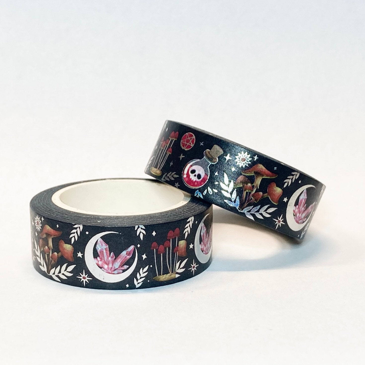 Witchy Delights White Holographic Silver Foil Washi Tape – Lula Rocks