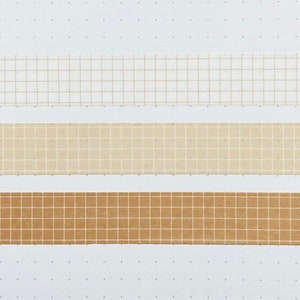 Distressed Grid Washi Tape Beige Neutral