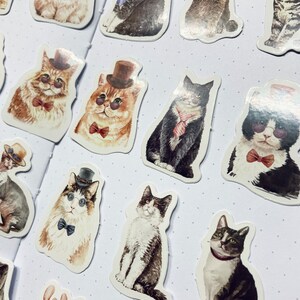 23 Cute Whimsical Cat Cats in Hats Planner Journal Stickers - Etsy