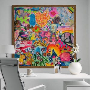 Custom Children&#39;s Art Collage. One-of-a-kind wall decor.