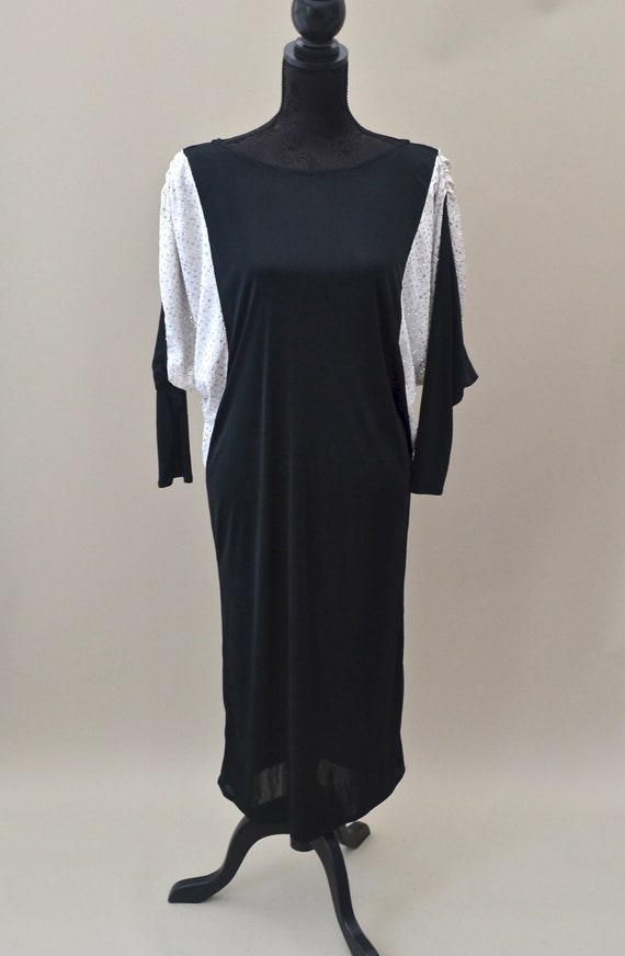 black batwing dress