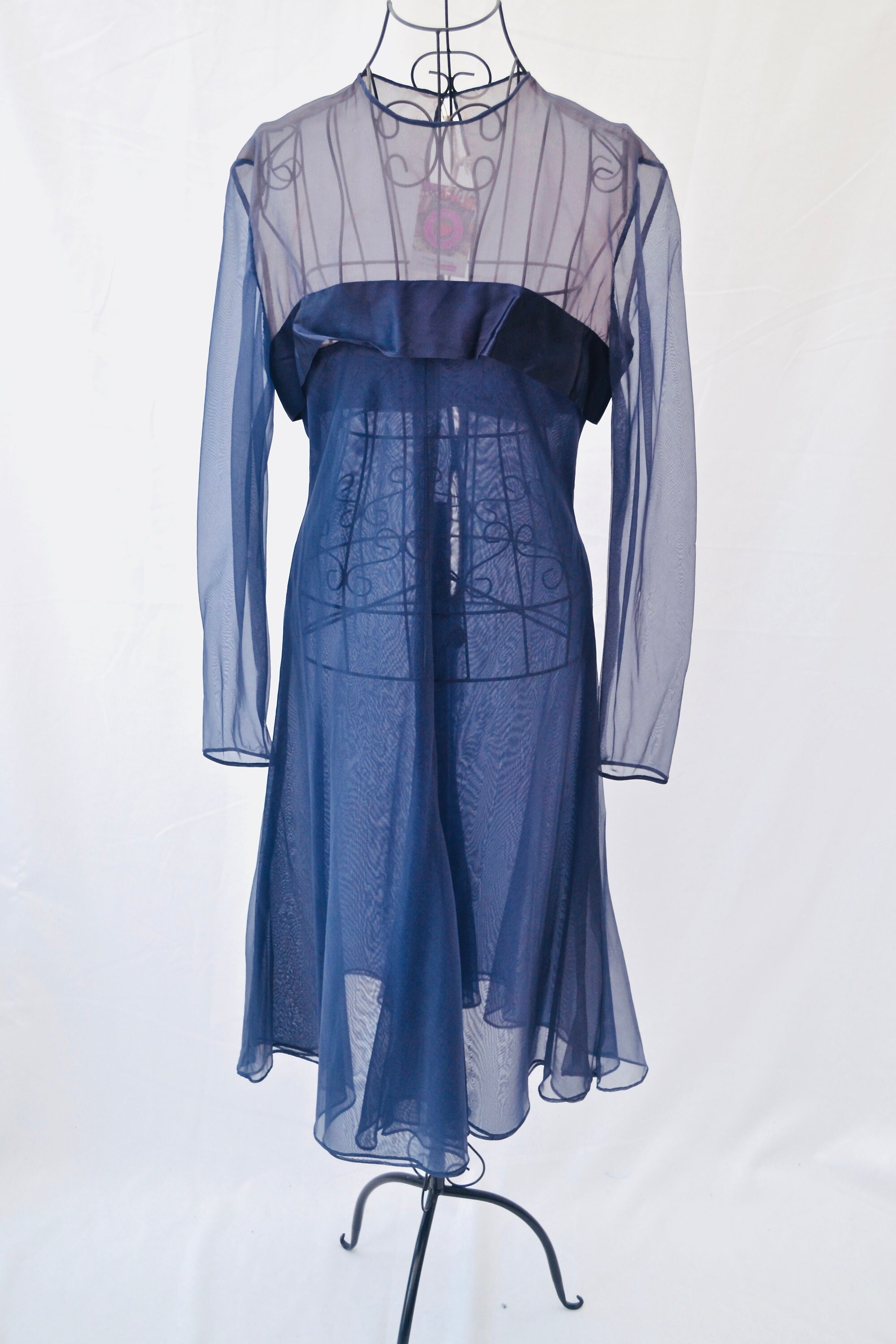 dark blue cocktail dress