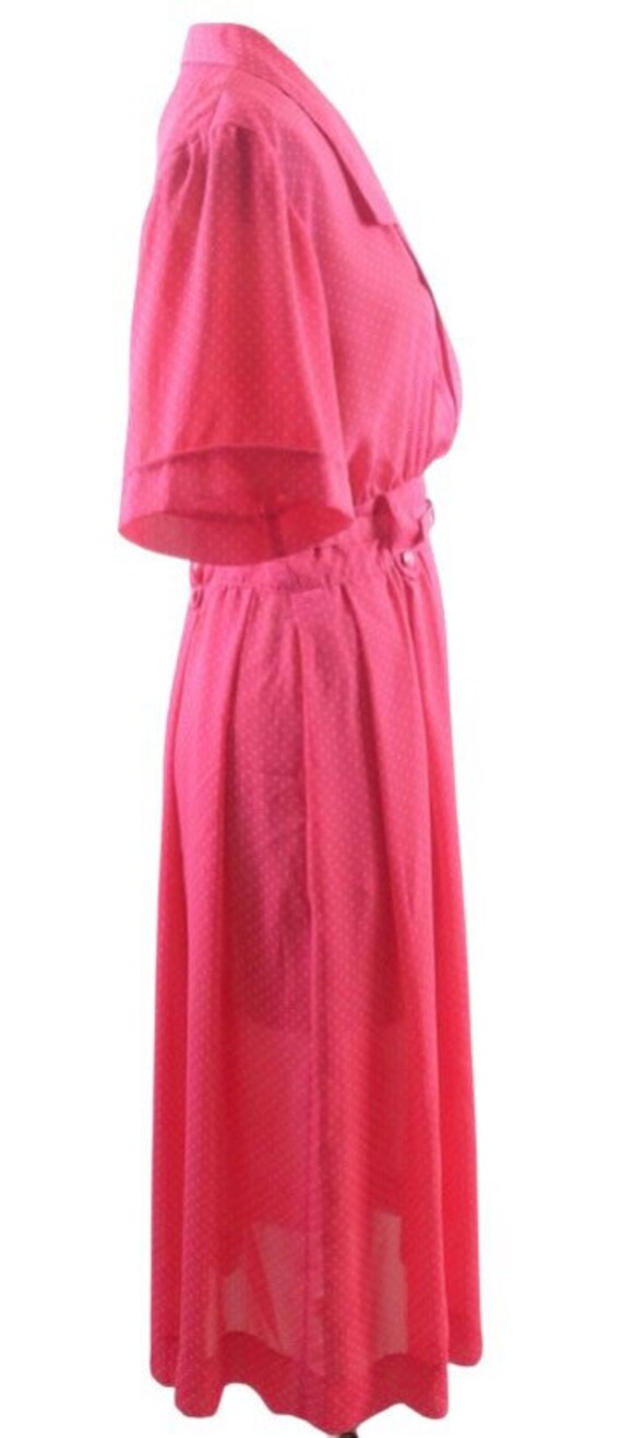 1980s, 1990s hot pink, polka dot, lightweight dre… - image 3