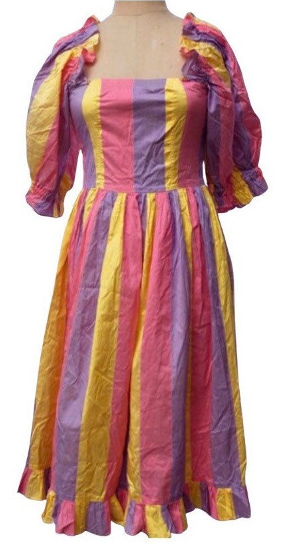 Dress, Silk, PRUE ACTON, striped, costume, up cycl