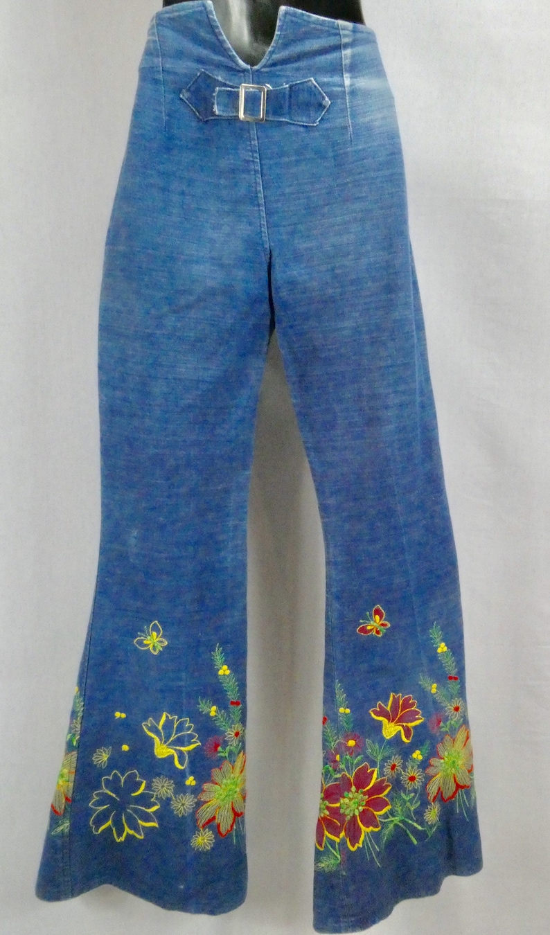 RareOOAKHippy denim jeans bell bottoms 1960s XSSW Etsy