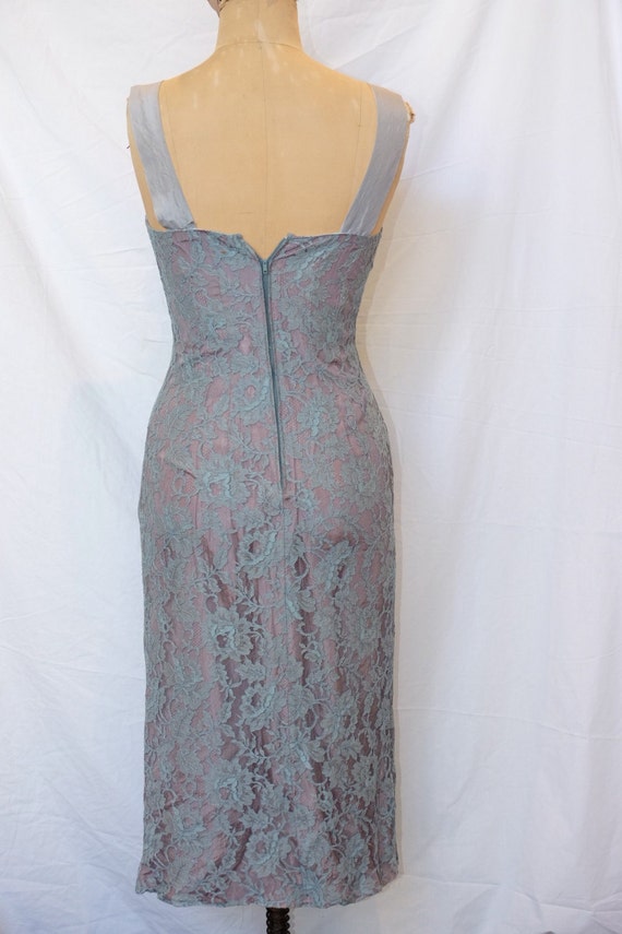 dusty blue slip dress