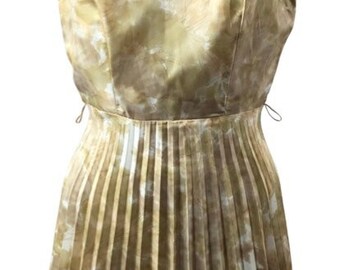 1960s, 60s mini dress, pastel print, pleated dress, rolled collar, summer, spring, dance,clubbing ,mini dress