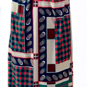 Maxi dress, Mary Martin Florida label,maxi,dress,contrasting,small size, sleeveless,belt,sash, gingham,nylon,underbust,maxi,long dress, vint