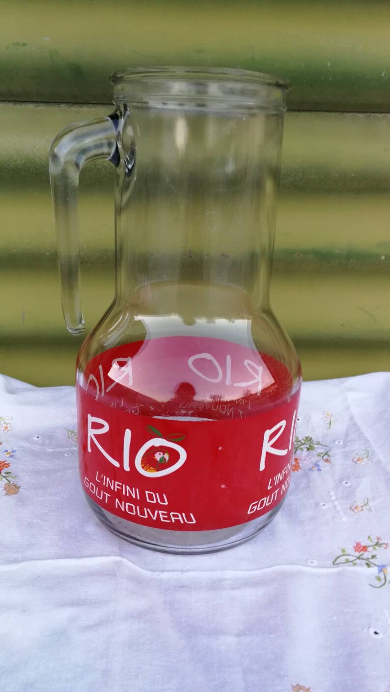 Large carafe Rio vintage 90s / juice jug / water / bar and Etsy