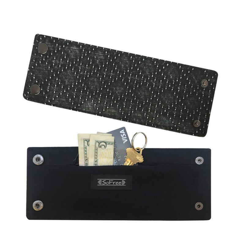 Faux Leather Wallet for Women WRIST WALLET Unisex Bracelet Etsy